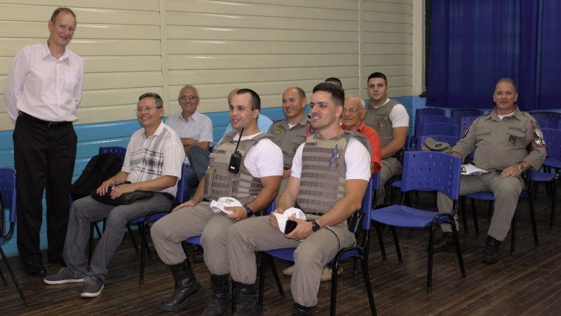 Integrantes do 18° BPM participaram de reunião de atualização sobre o projeto de georreferenciamento em Viamão