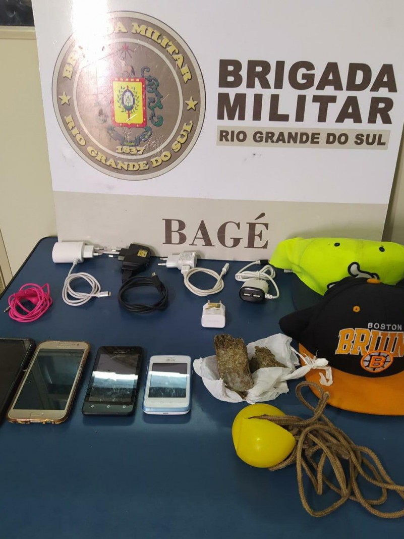celulares, carregadores, droga
