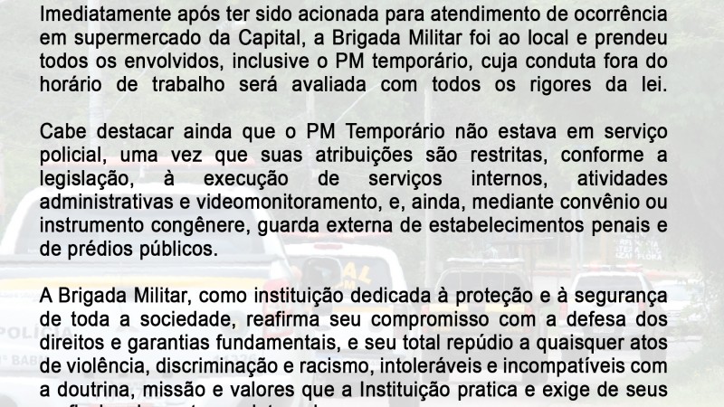 Nota &agrave; imprensa