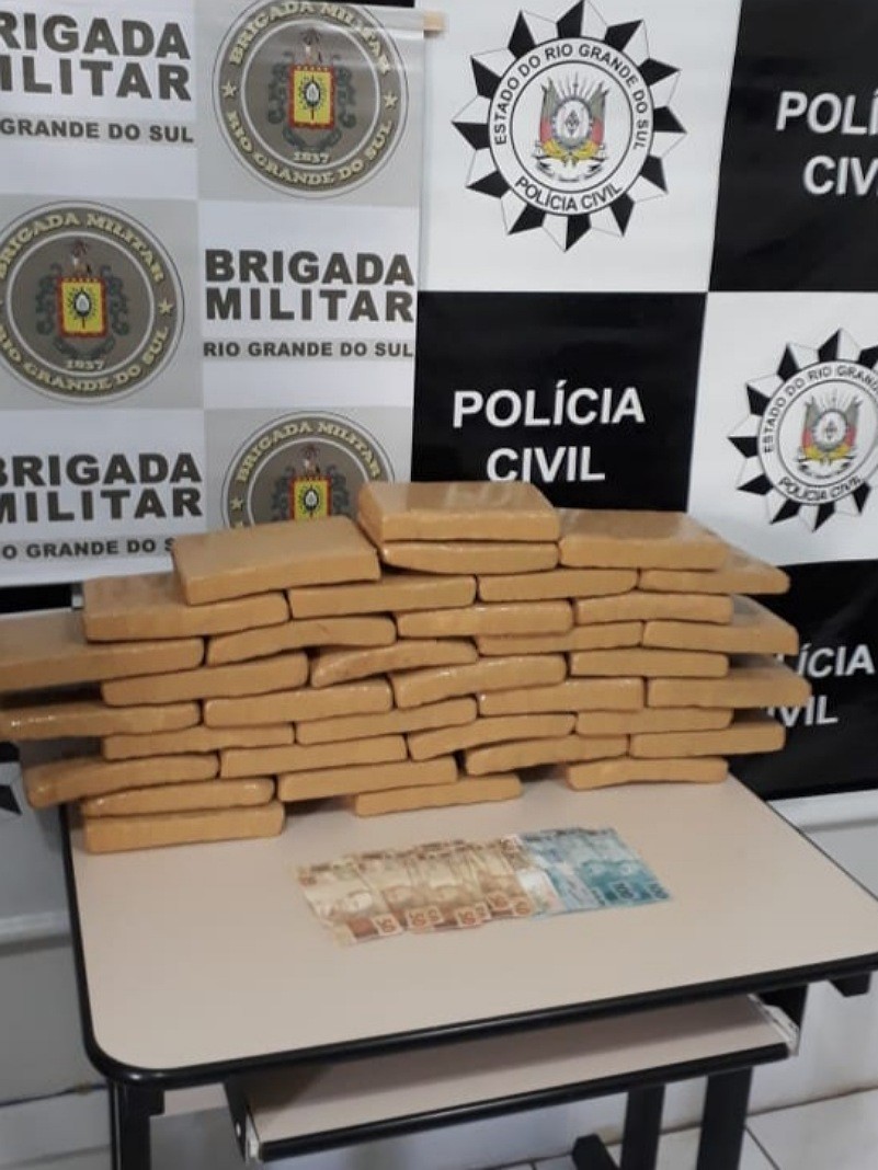 Droga apreendida em Três Passos durante Operação Hórus