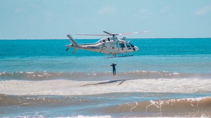Desde o início da operação Golfinho, houve sete acionamentos do BAv para salvamento no mar, em casos de afogamento.