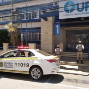 1º RPMon realizando segurança no ENEM Digital em Santa Maria 