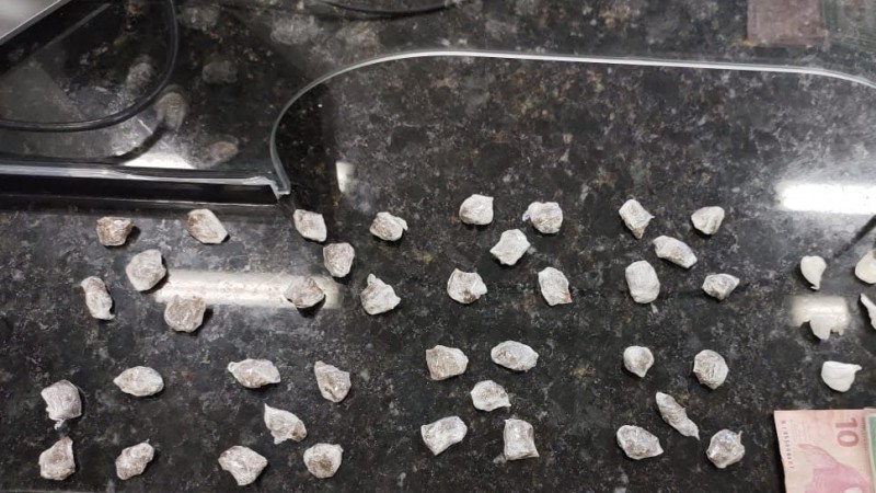 porções de droga
