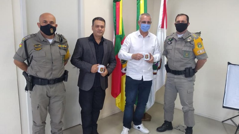Comandante do Comando Rodoviário da Brigada Militar realiza visita ao Prefeito de Santa Maria