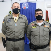 Subcomandante-geral, Cel Feoli (esq) e comandante do CRPO Lit, Cel Luz