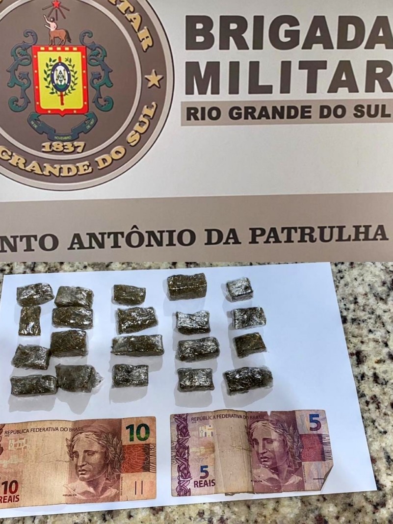 Brigada Militar prende homem por tr&aacute;fico de drogas em Santo Ant&ocirc;nio da Patrulha