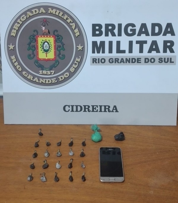 Brigada Militar apreende mais  de um quilo de drogas em Cidreira