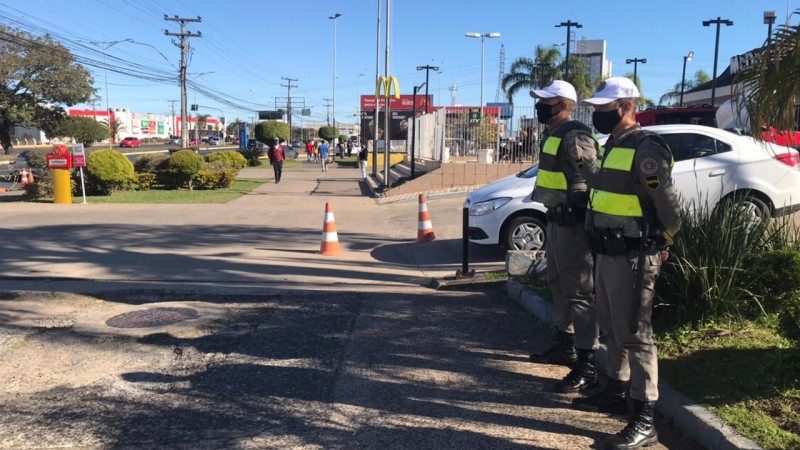 Alunos Soldados realizaram policiamento na cidade de Cachoeirinha. 
