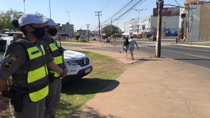 Alunos Soldados realizaram policiamento na cidade de Cachoeirinha.