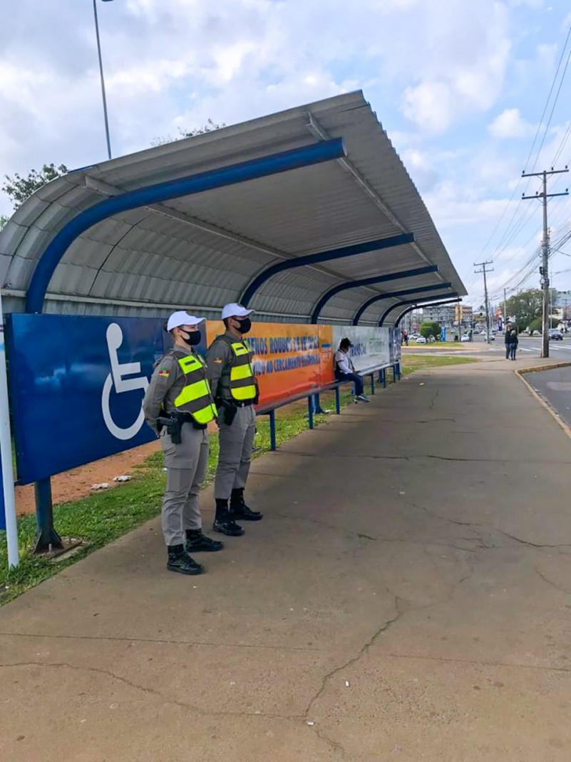 Os alunos soldados realizaram o est&aacute;gio de policiamento em postos de visibilidade distribu&iacute;dos pela cidade.