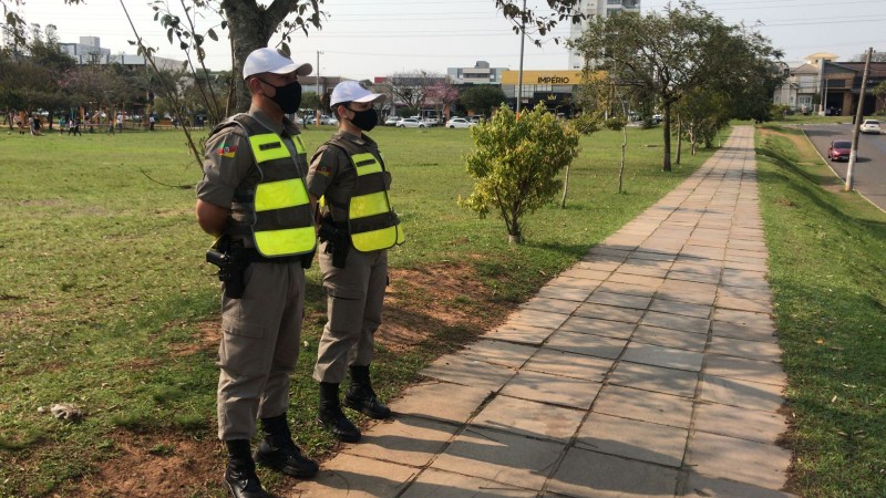 Alunos Soldados realizaram policiamento na cidade de Cachoeirinha. 