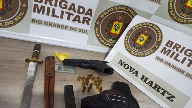 material apreendido em Nova Hartz