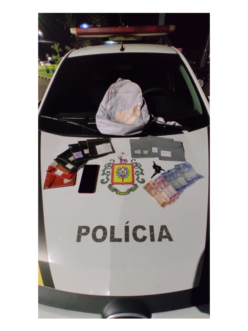 Materiais apreendidos