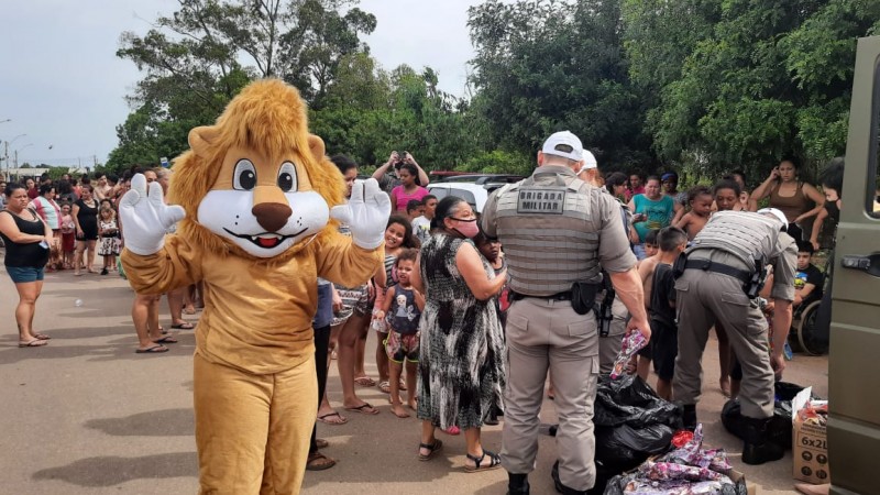 A ação foi desenvolvida pelo 26º BPM, em alusão ao dia das crianças, comemorado na data de 12/10. 