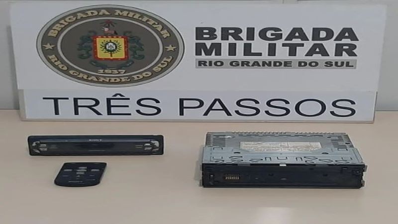 Brigada Militar prende homem por furto em veículo em Três Passos