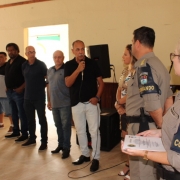 Tenente-coronel da reserva e prefeito de Tramandaí, Gauto, na sua manifestação