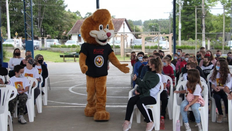 chegada do mascote