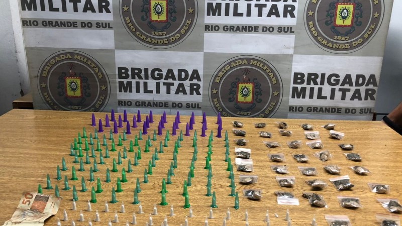 Homem &eacute; preso com 191 pinos de coca&iacute;na em S&atilde;o Leopoldo