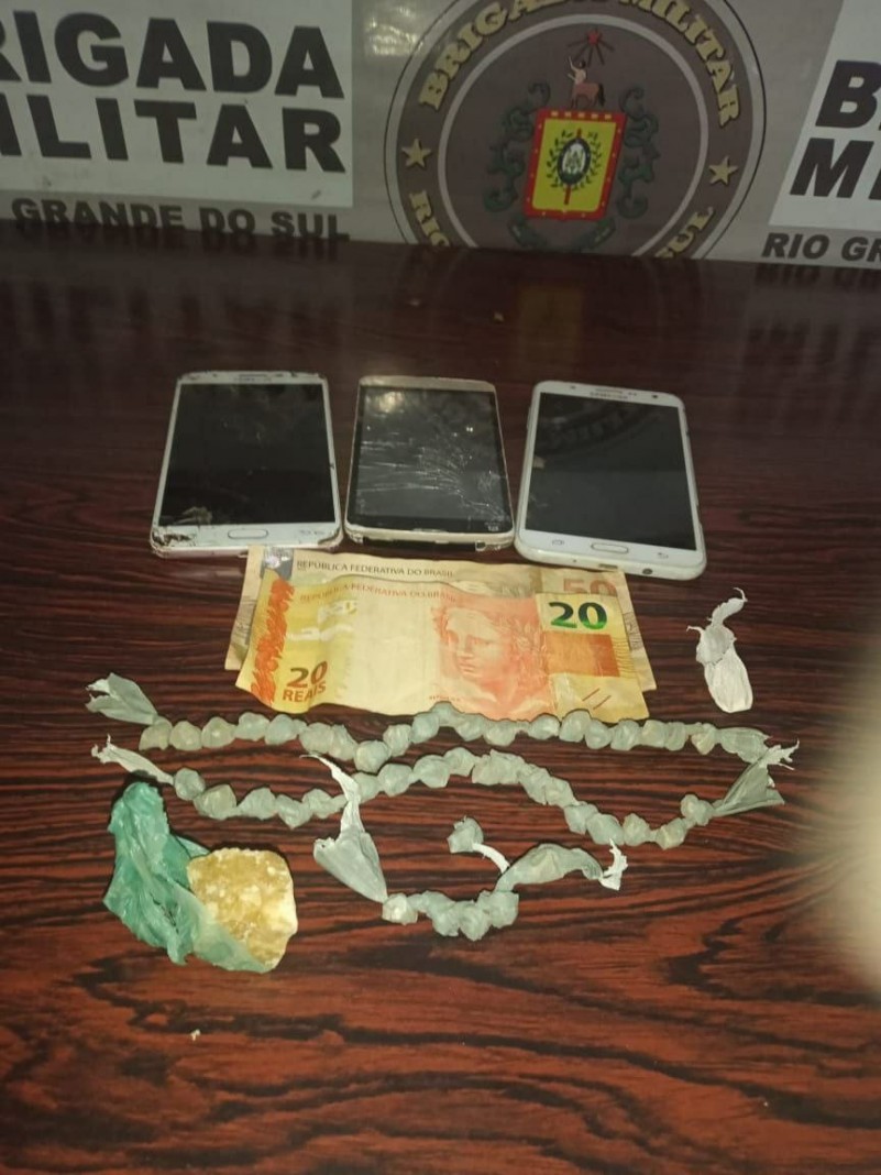 Brigada Militar de alegrete prende homem por tráfico de drogas