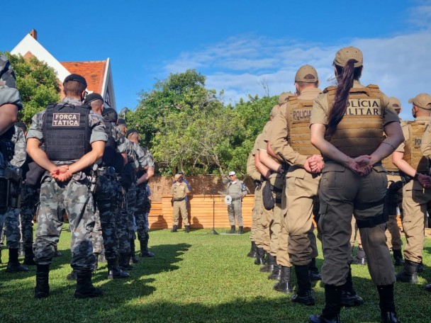 O Comandante do Comando Regional de Policiamento Ostensivo do Litoral (CRPO-Litoral), Coronel Leandro Oliveira da Luz, discursou sobre a importância da integração das Polícias Militares.