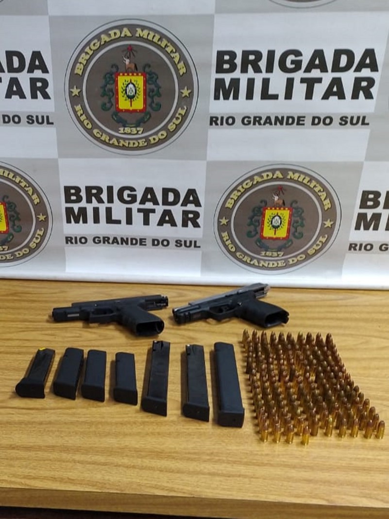 armas e munições apreendidas