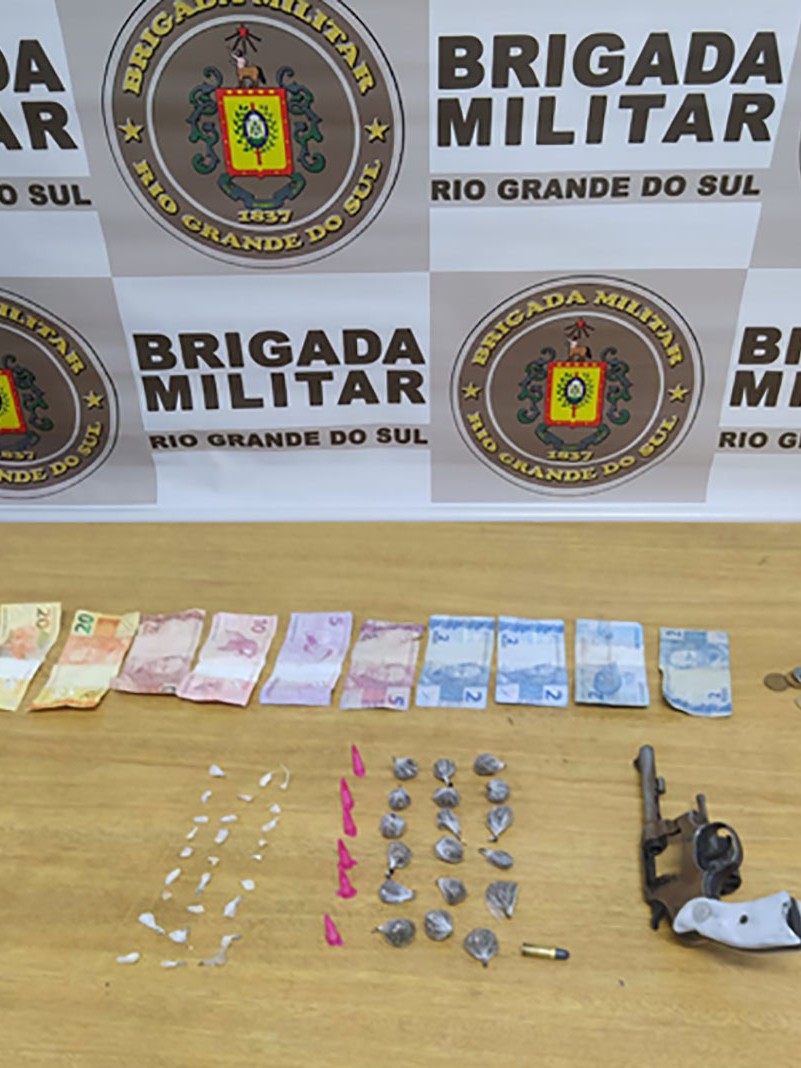 BM prende uma pessoa e apreende arma e drogas em São Leopoldo
