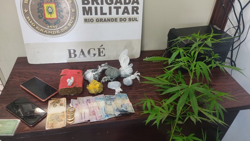 Em Bagé homem é preso por tráfico de drogas