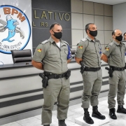 Comandante da 3ª Cia com os tenentes Rocha e Webber