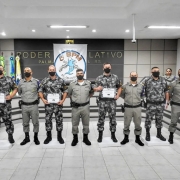 Comandantes com o efetivo da Força Tática
