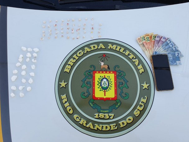 material apreendido em Estância Velha