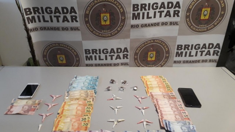 material apreendido em Taquara