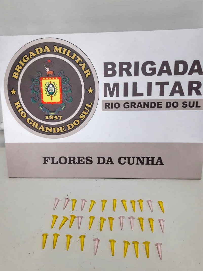 Homem é preso pela Brigada Militar por tráfico de drogas em Flores da Cunha