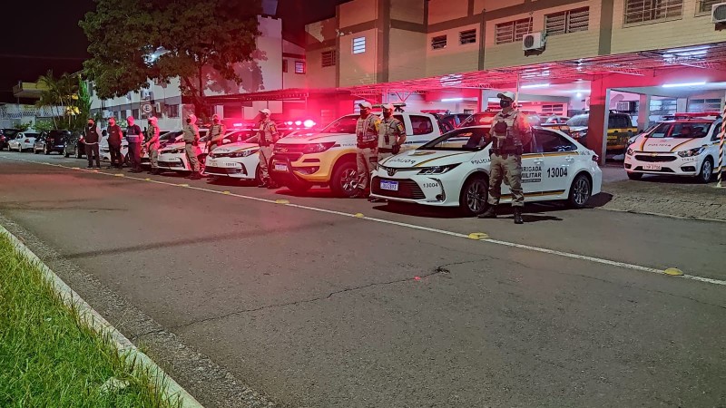 Viaturas da Brigada Militar, Guarda Municipal, Polícia Rodoviária e Fiscais da Indústria e Comércio de Sapiranga