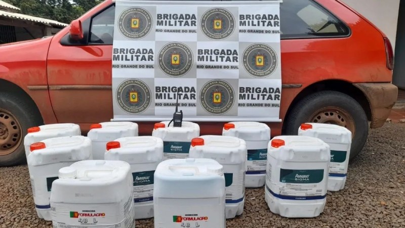 Brigada Militar prende mulher por contrabando de agrotóxicos em Crissiumal