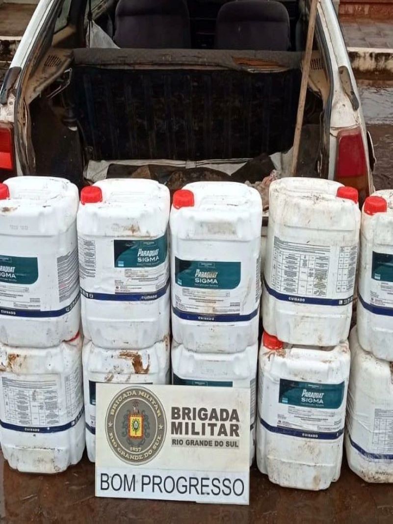 Brigada Militar prende homem por contrabando de agrotóxicos em Tiradentes do Sul