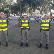 Brigada Militar de São Leopoldo recebeu reforço de alunos soldados neste domingo (2)