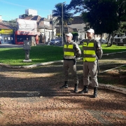 Brigada Militar de São Leopoldo recebeu reforço de alunos soldados neste domingo (4)