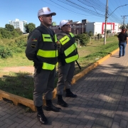 Os Alunos-soldados realizaram o estágio de policiamento em postos de visibilidade distribuídos pela cidade, visando a prevenção.