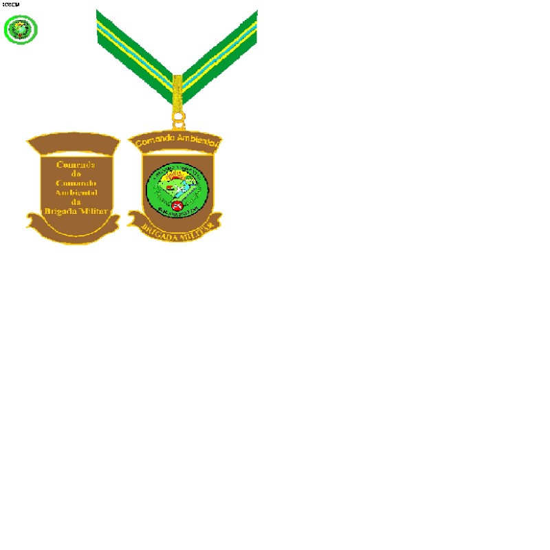 Modelo Medalha Comenda do Comando Ambiental da Brigada Militar