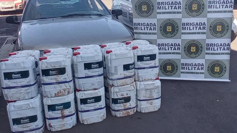 Homem é preso por contrabando de agrotóxicos pela Brigada Militar de Eugênio de Castro