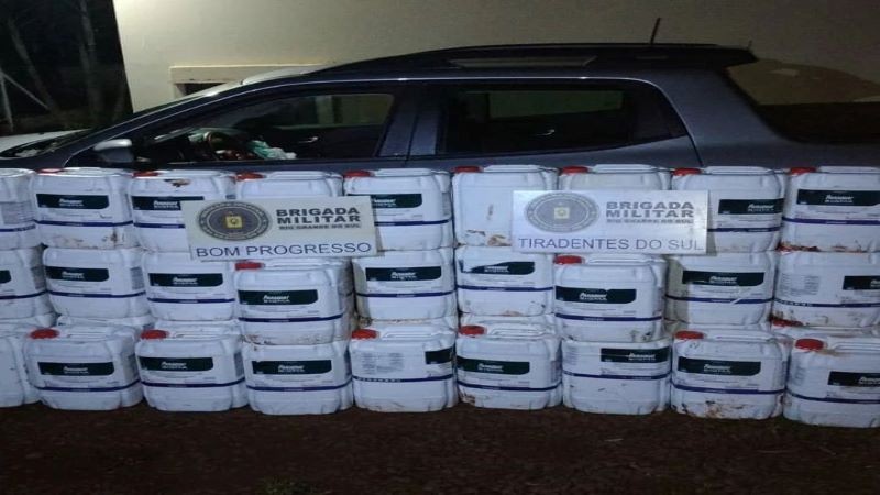 Brigada Militar apreende agrot&oacute;xicos contrabandeados em Tiradentes do Sul