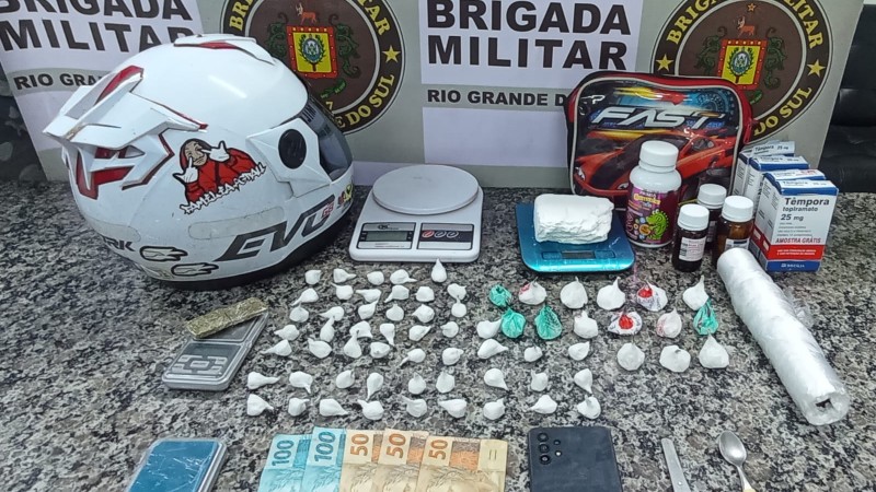 7ºRPMon prende motociclista por tráfico de drogas em Santo Ângelo