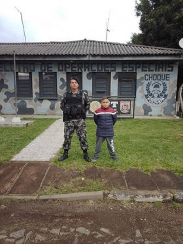 Luís Otávio com PM