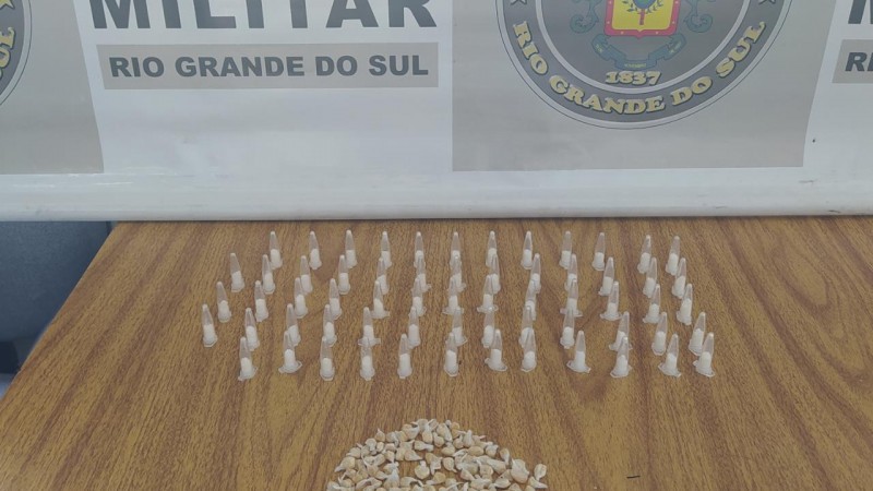 Entorpecentes apreendidos em Canoas.