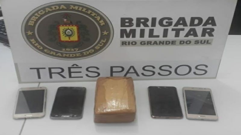 Brigada Militar prende dois homens por tráfico de drogas em Três Passos
