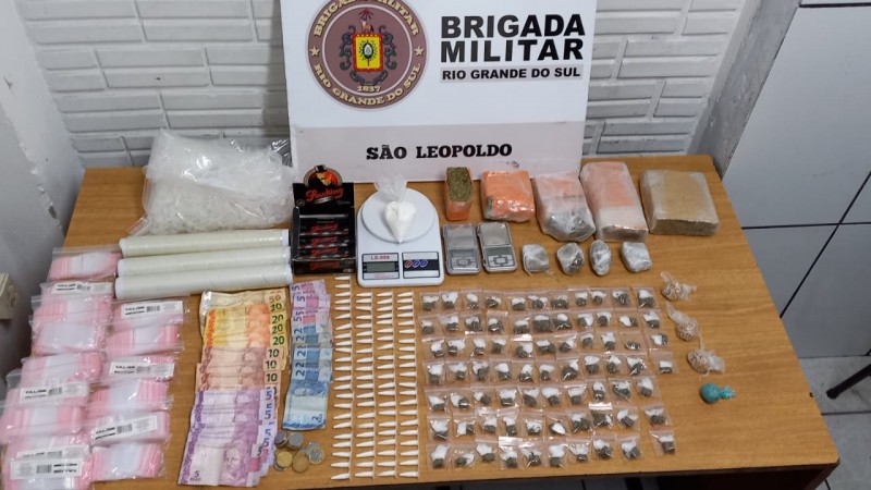 Brigada Militar apreende 2,3 Kg de drogas em São Leopoldo