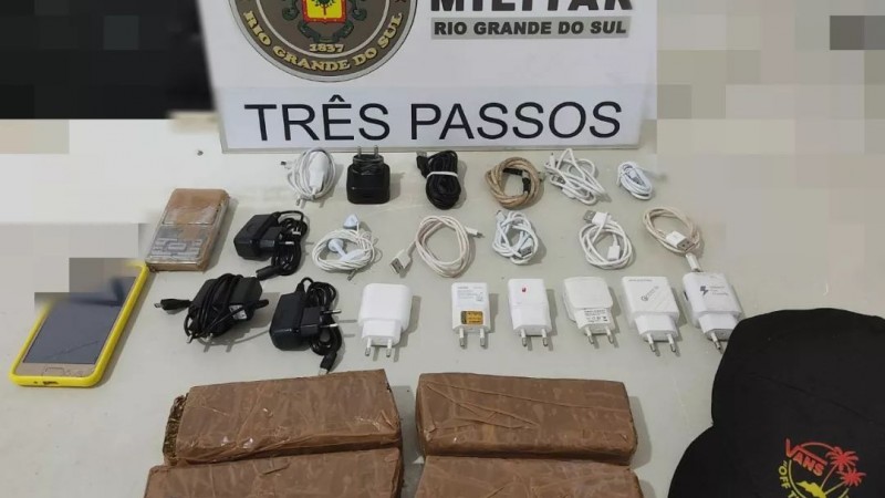 Brigada Militar apreende drogas ap&oacute;s arremesso para o interior do Pres&iacute;dio Estadual de Tr&ecirc;s Passos