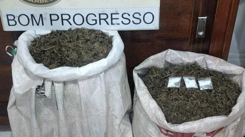 Brigada Militar apreende aproximadamente 22 Kg de maconha Skank em Tiradentes do Sul durante Opera&ccedil;&atilde;o Narco Brasil