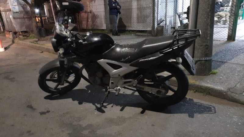 motocicleta em situação de roubo