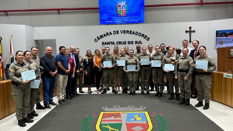 BM presente na homenagem